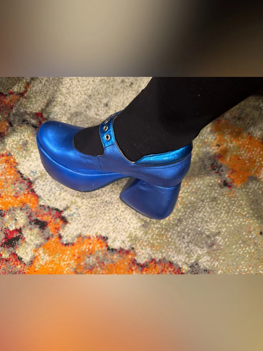 Preowned John Fluevog Superfly Kool Mary Janes in Size 8